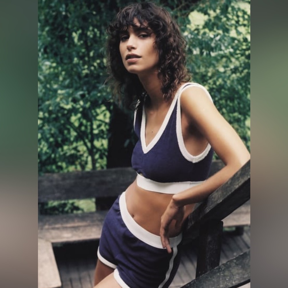 Zara Contrast Crop Top